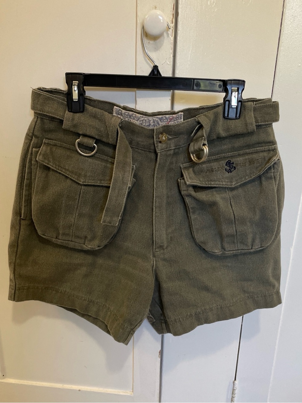 Vintage Pussers West Indies Khaki Cargo Shorts Size 34 Gorpcore Utility Military